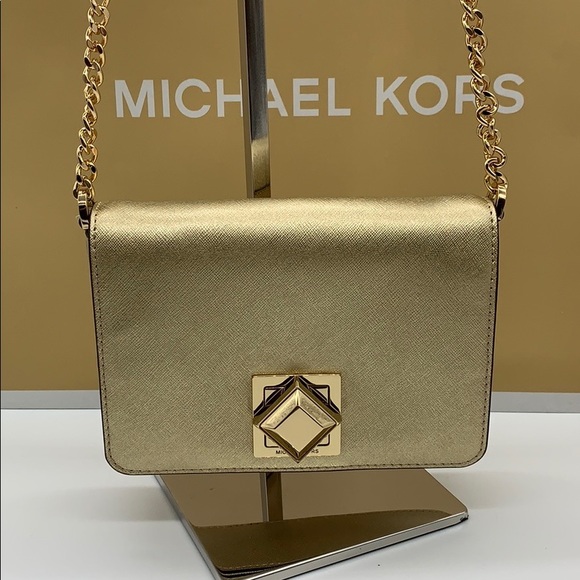 MICHAEL KORS LUNA SM CLUTCH XBODY LEATHER - Picture 9 of 16